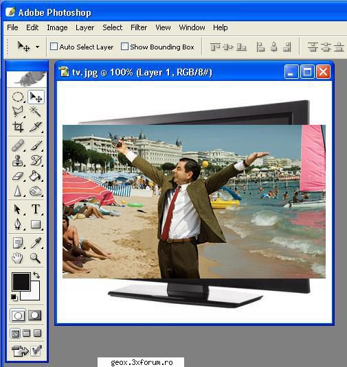 pasul 3. imaginea (ctrl+a) care vrem să apară pe ecran, apoi o copiem (ctrl+c) şi o