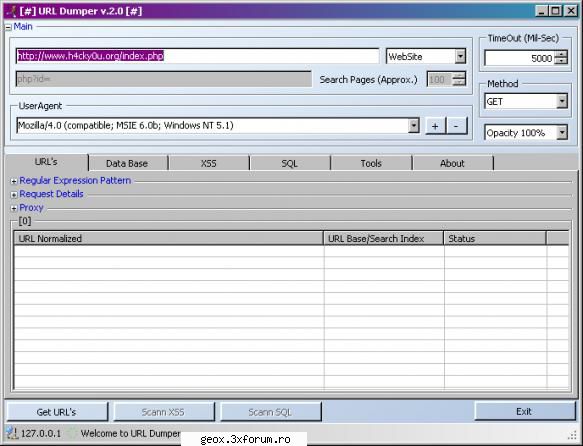 URL Dumper V.2 - Autobasculante URL-ul este un scanner online - hacker zone